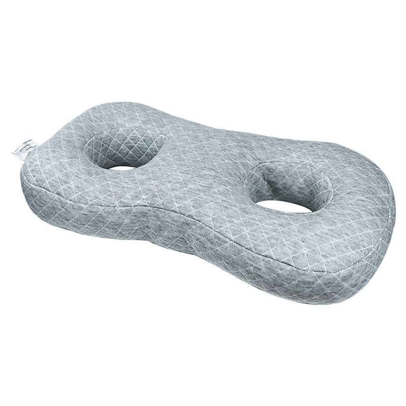 Gray Ear Piercing Pillow for Side Sleepers - 55 x 33 x 9 cm Figure 8 Hollow