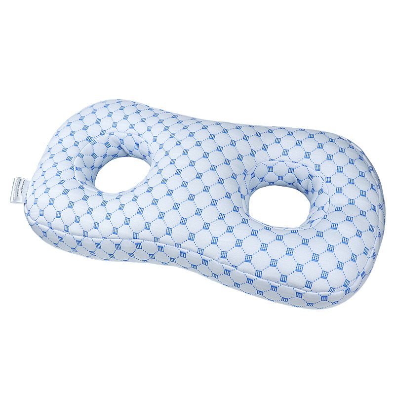 Blue Ear Piercing Pillow for Side Sleepers - 55 x 33 x 9 cm Figure 8 Hollow