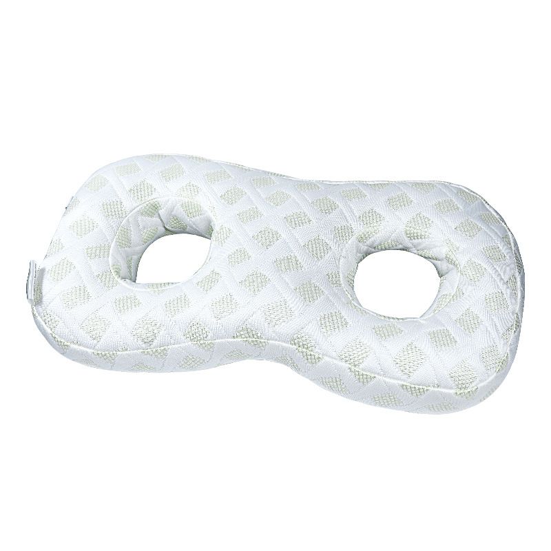 White Ear Piercing Pillow for Side Sleepers - 55 x 33 x 9 cm Figure 8 Hollow