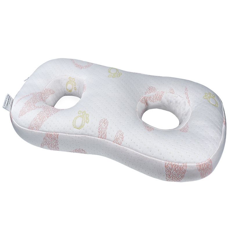 Light Pink Ear Piercing Pillow for Side Sleepers - 55 x 33 x 9 cm Figure 8
