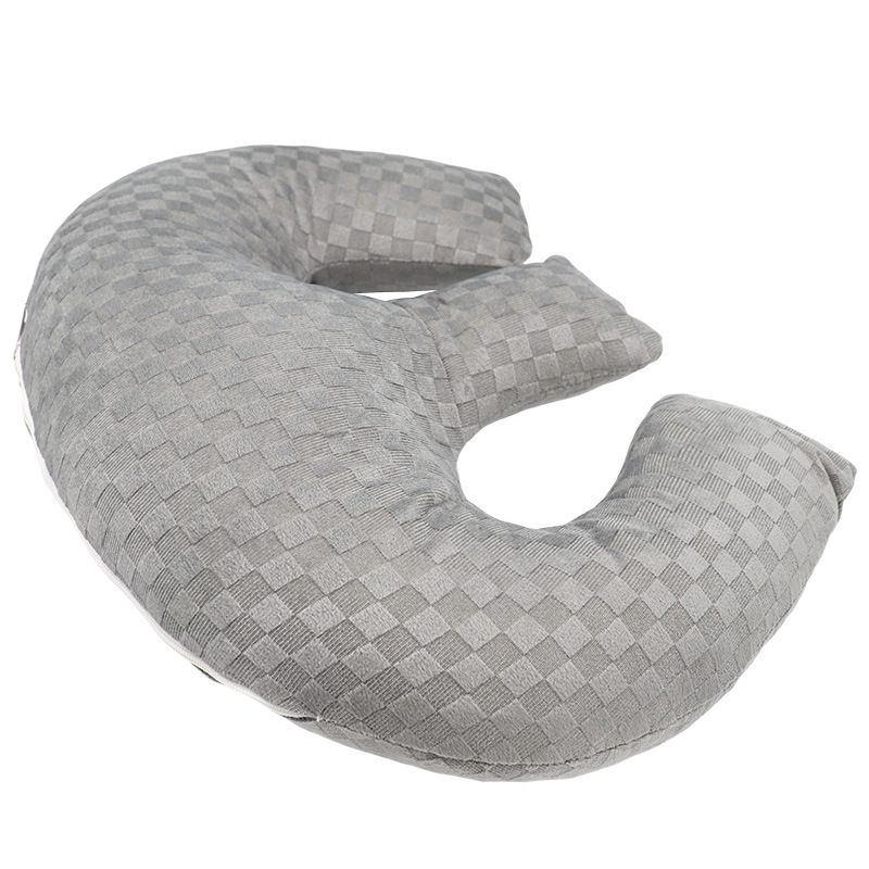 Gray Ergonomic M-Shaped Breast Support Pillow for Spa & Postpartum Care – Soft view 2