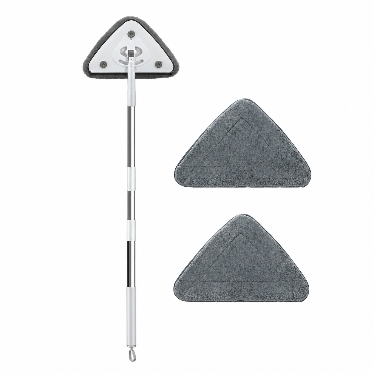 Adjustable Triangle Cleaning Mop 150cm Long Handle Window Squeegee Wall Washer