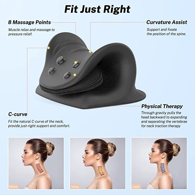 Adjustable Inflatable Cervical Traction Pillow – PU Foam Neck Stretcher & view 5