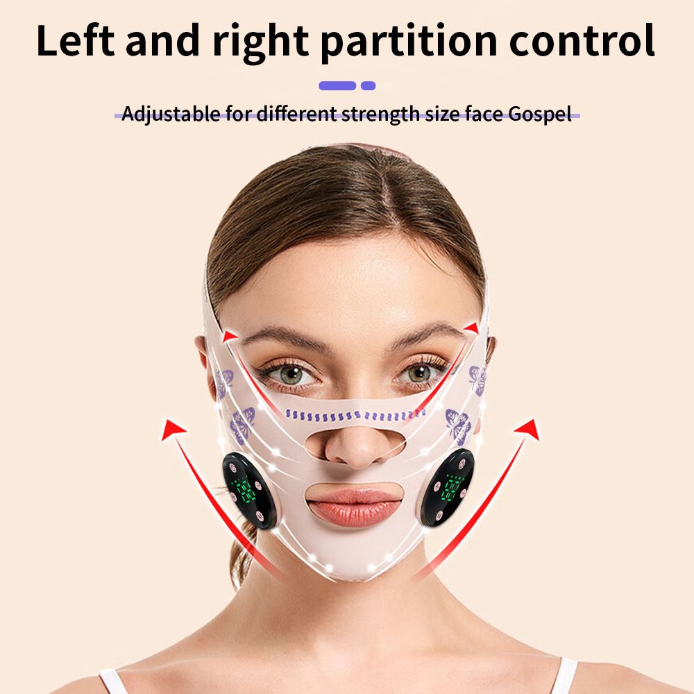 Pink EMS Microcurrent Face Lifting Mask - Smart V-Shape Beauty Device with 5 Modes view 5