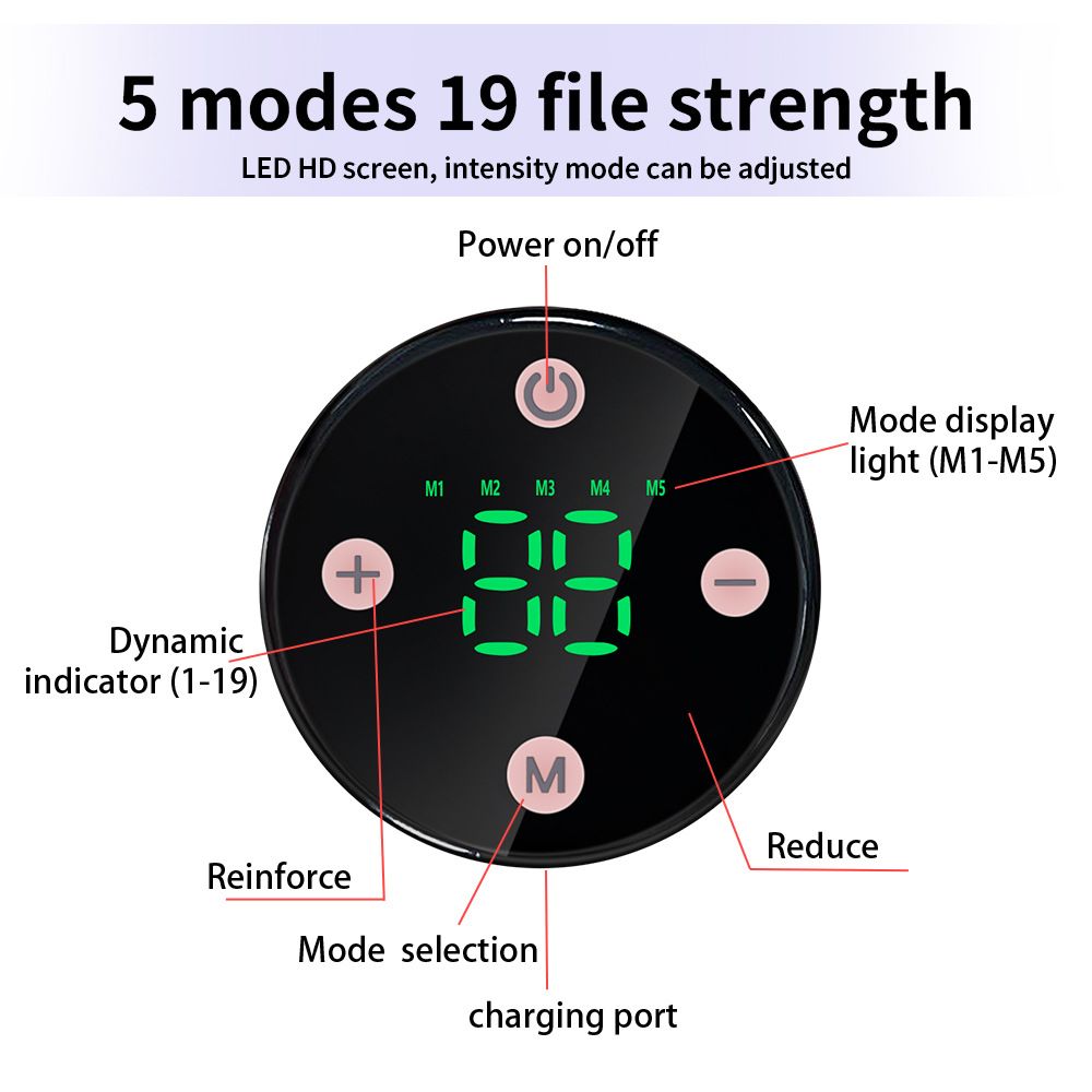 Pink EMS Microcurrent Face Lifting Mask - Smart V-Shape Beauty Device with 5 Modes view 9
