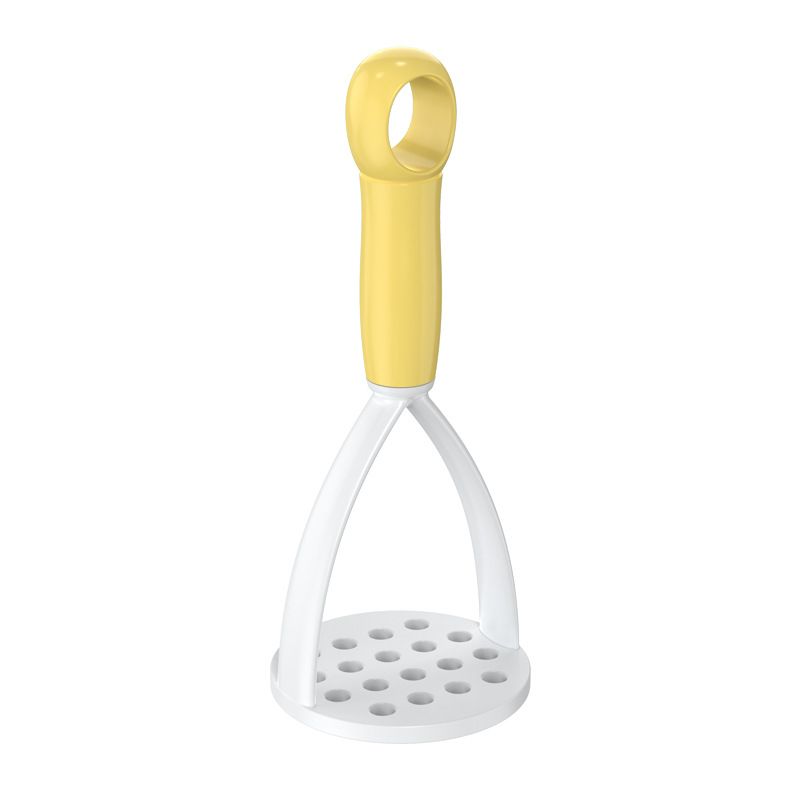 3-Pack Yellow Manual Potato Masher - Baby Food Maker & Vegetable Ricer with