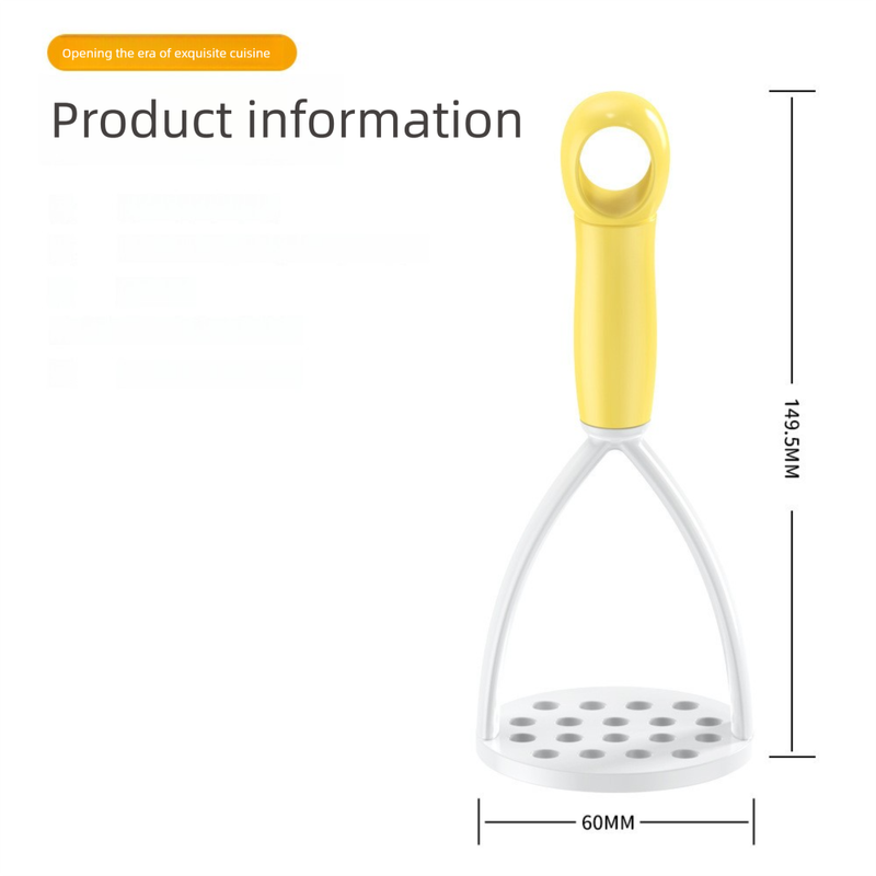 3-Pack Yellow Manual Potato Masher - Baby Food Maker & Vegetable Ricer with view 7