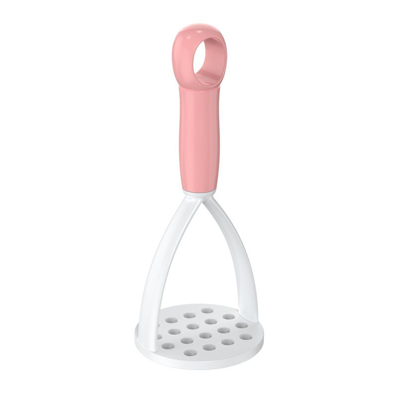 3-Pack Pink Manual Potato Masher - Baby Food Maker & Vegetable Ricer with