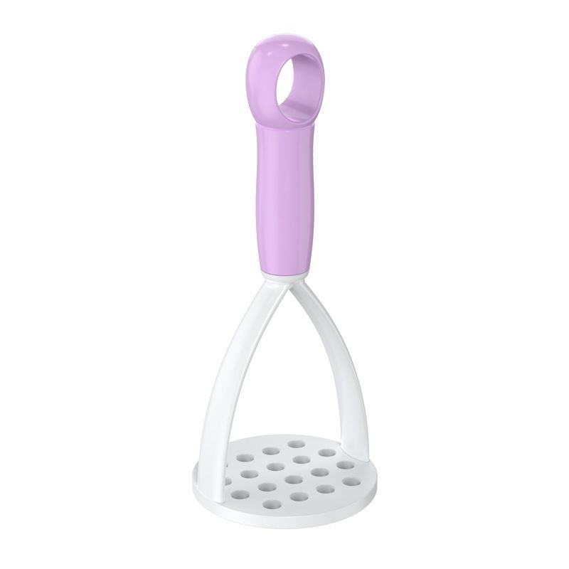 3-Pack Purple Manual Potato Masher - Baby Food Maker & Vegetable Ricer with