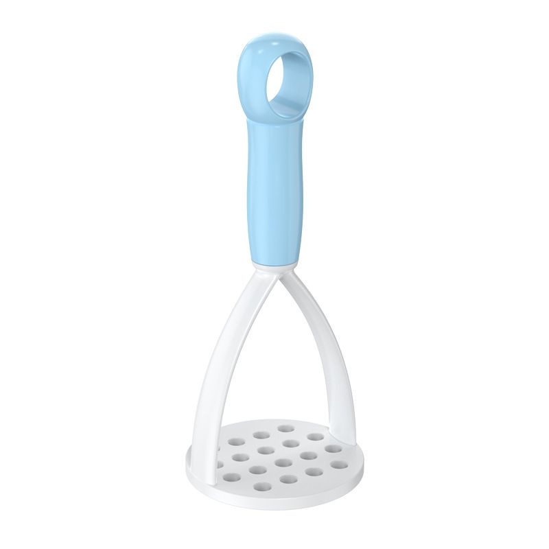 3-Pack Blue Manual Potato Masher - Baby Food Maker & Vegetable Ricer with