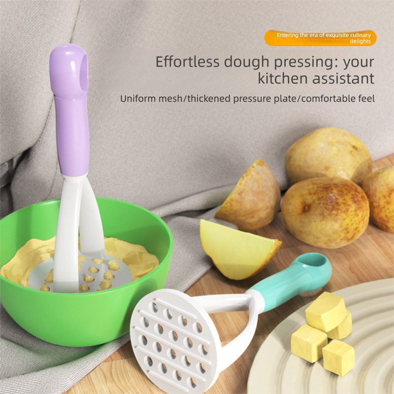 3-Pack Blue Manual Potato Masher - Baby Food Maker & Vegetable Ricer with view 6