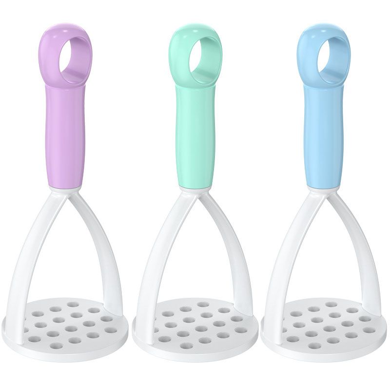 3-Pack Blue,green and purple Manual Potato Masher - Baby Food Maker &