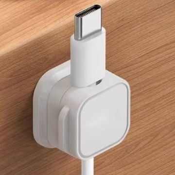 24 White Pack Magnetic Cable Organizer Clips for Desk and Car