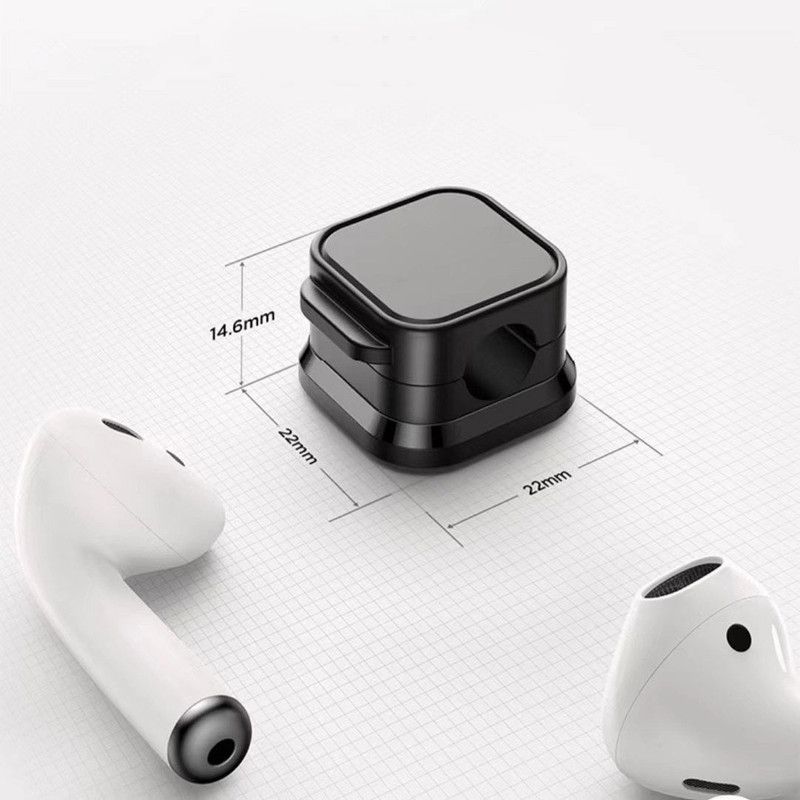 24 White Pack Magnetic Cable Organizer Clips for Desk and Car view 6