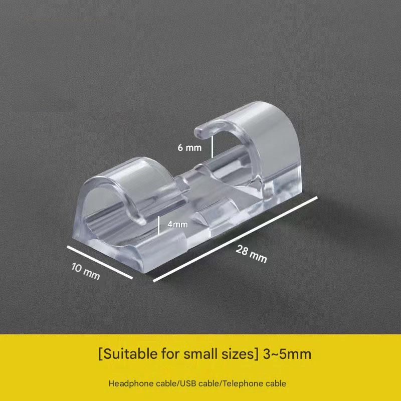 100 Pack Self-Adhesive Cable Clips Non-Marking Cord Management Holder for Desk