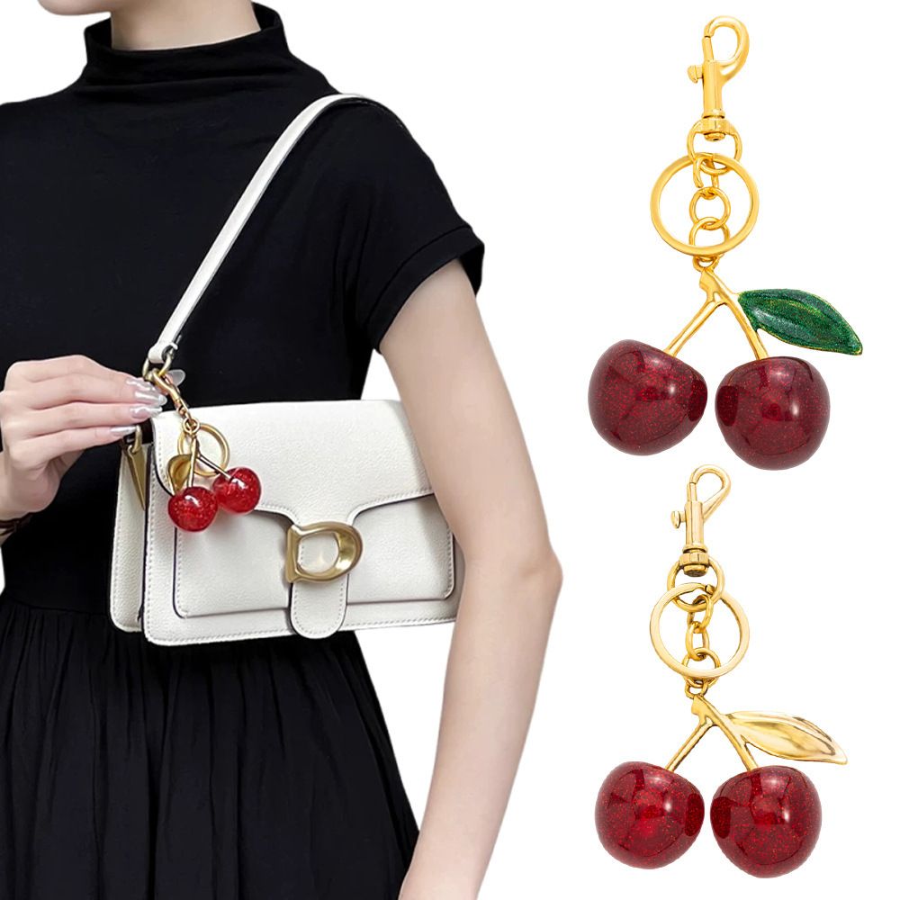 Fashionable Fashionable Cherry Keychain with Fruit Pendant for Handbags and view 4