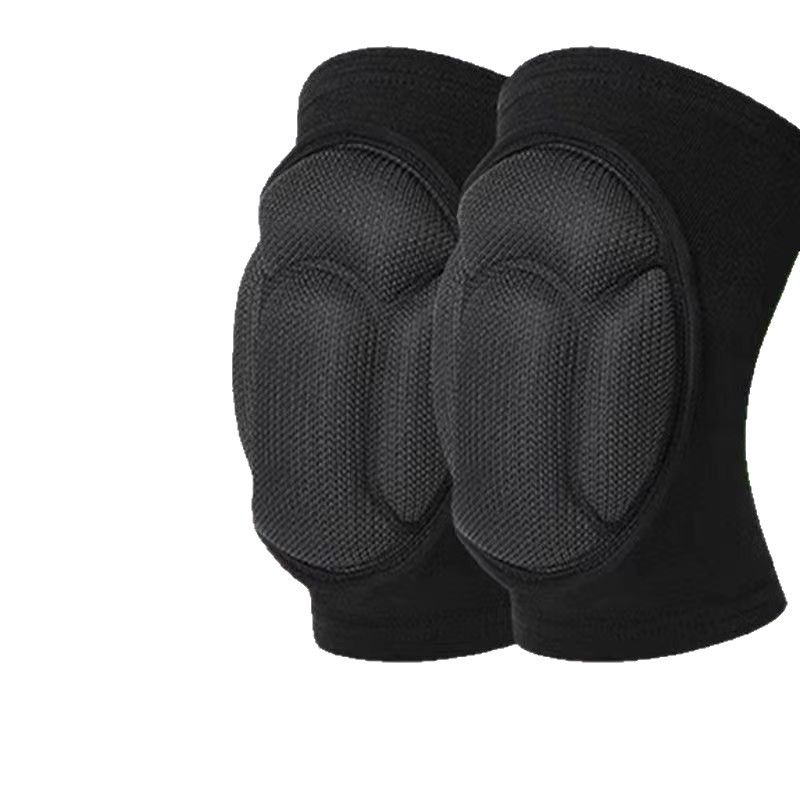Size L Black Protective Sponge Knee Pads for Cycling and Climbing Impact