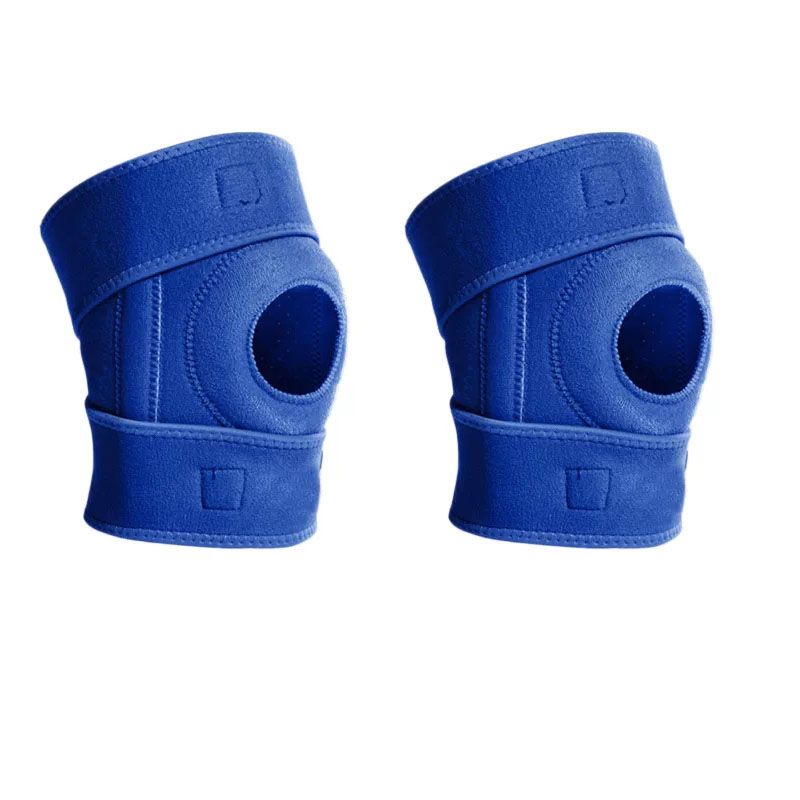 Blue Upgraded Sport Knee Pads with Dual Spring Support and Shock Absorption