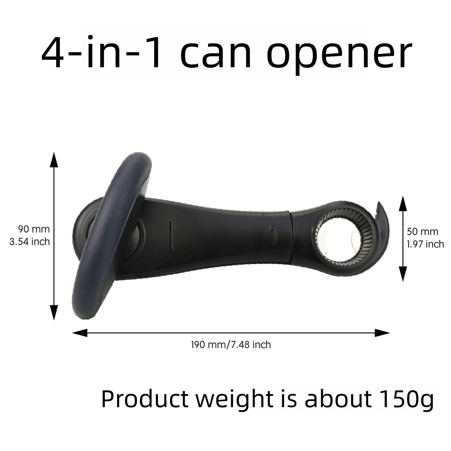 Red Multifunctional Manual Can Opener with Safe Smooth Edge Cutting view 5