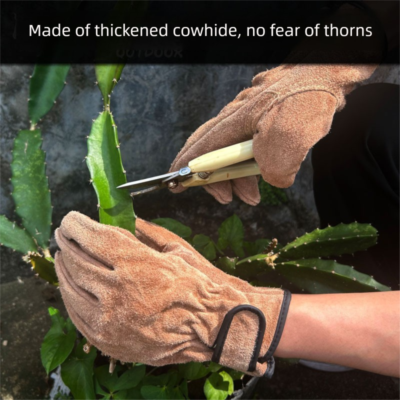 Size 2XL Heavy-Duty Cowhide Protective Gloves with Heat Resistant and view 2