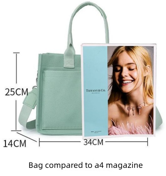 Khaki Large Canvas Tote Bag for Women - Multi-Pocket Utility Organiser with view 6