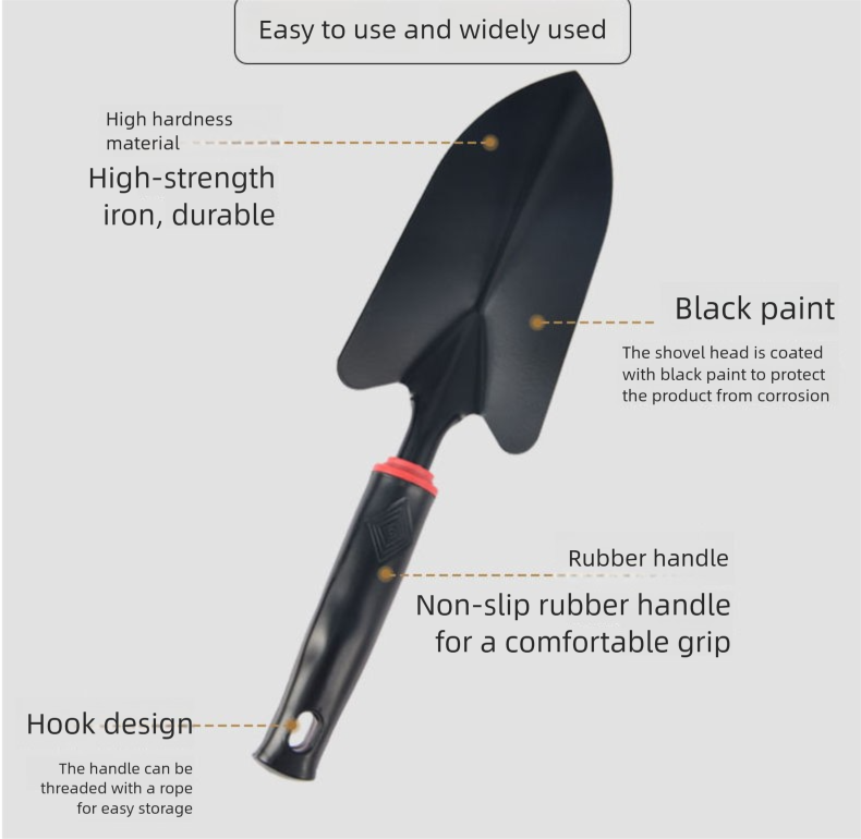4-Piece Garden Hand Tool Set - Heavy Duty Steel with Ergonomic Non-Slip Grips view 6