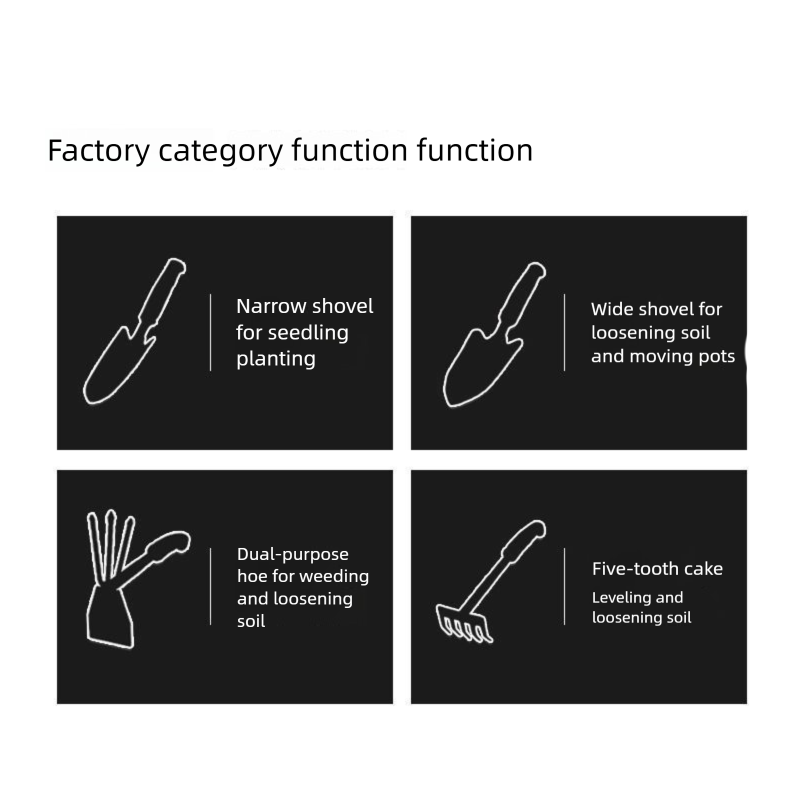 4-Piece Garden Hand Tool Set - Heavy Duty Steel with Ergonomic Non-Slip Grips view 8