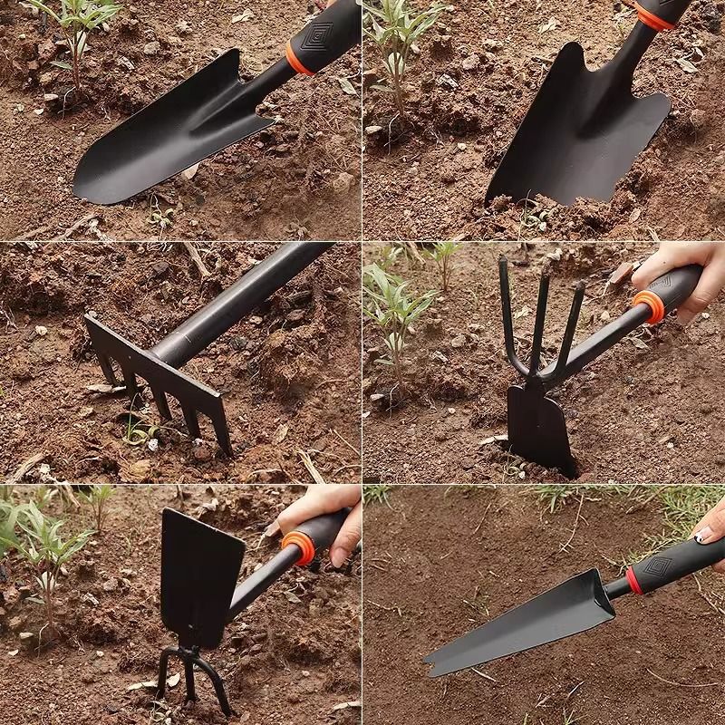 4-Piece Garden Hand Tool Set - Heavy Duty Steel with Ergonomic Non-Slip Grips view 9