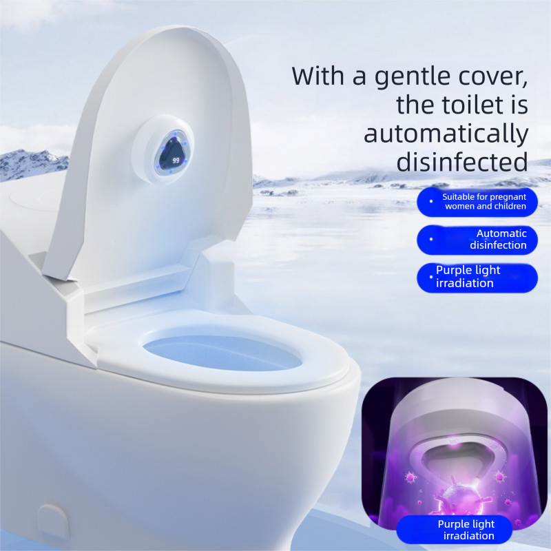 White Automatic UV Toilet Disinfection Light - Rechargeable Smart Sensor view 2