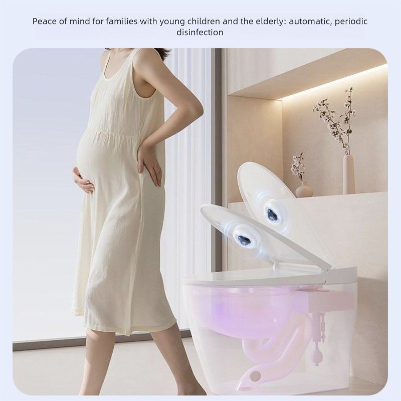 White Automatic UV Toilet Disinfection Light - Rechargeable Smart Sensor view 3