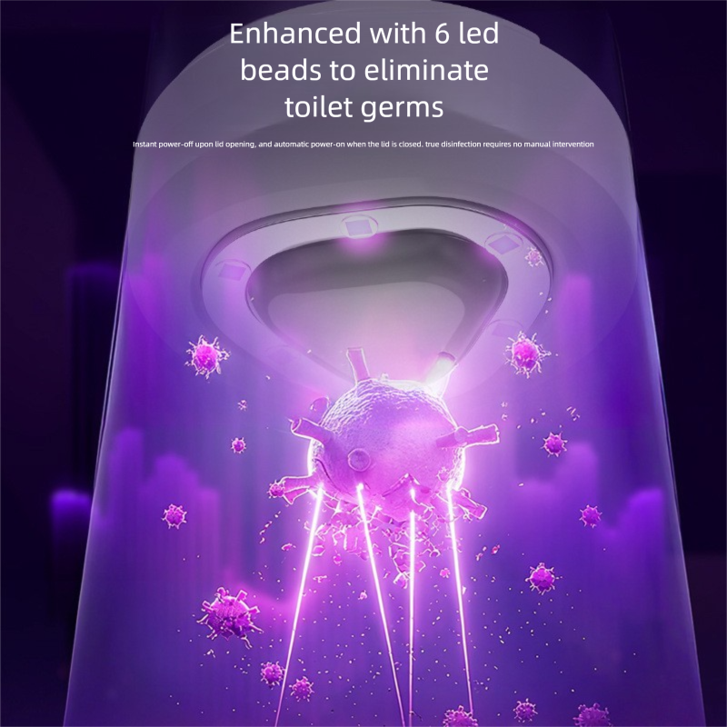 White Automatic UV Toilet Disinfection Light - Rechargeable Smart Sensor view 5