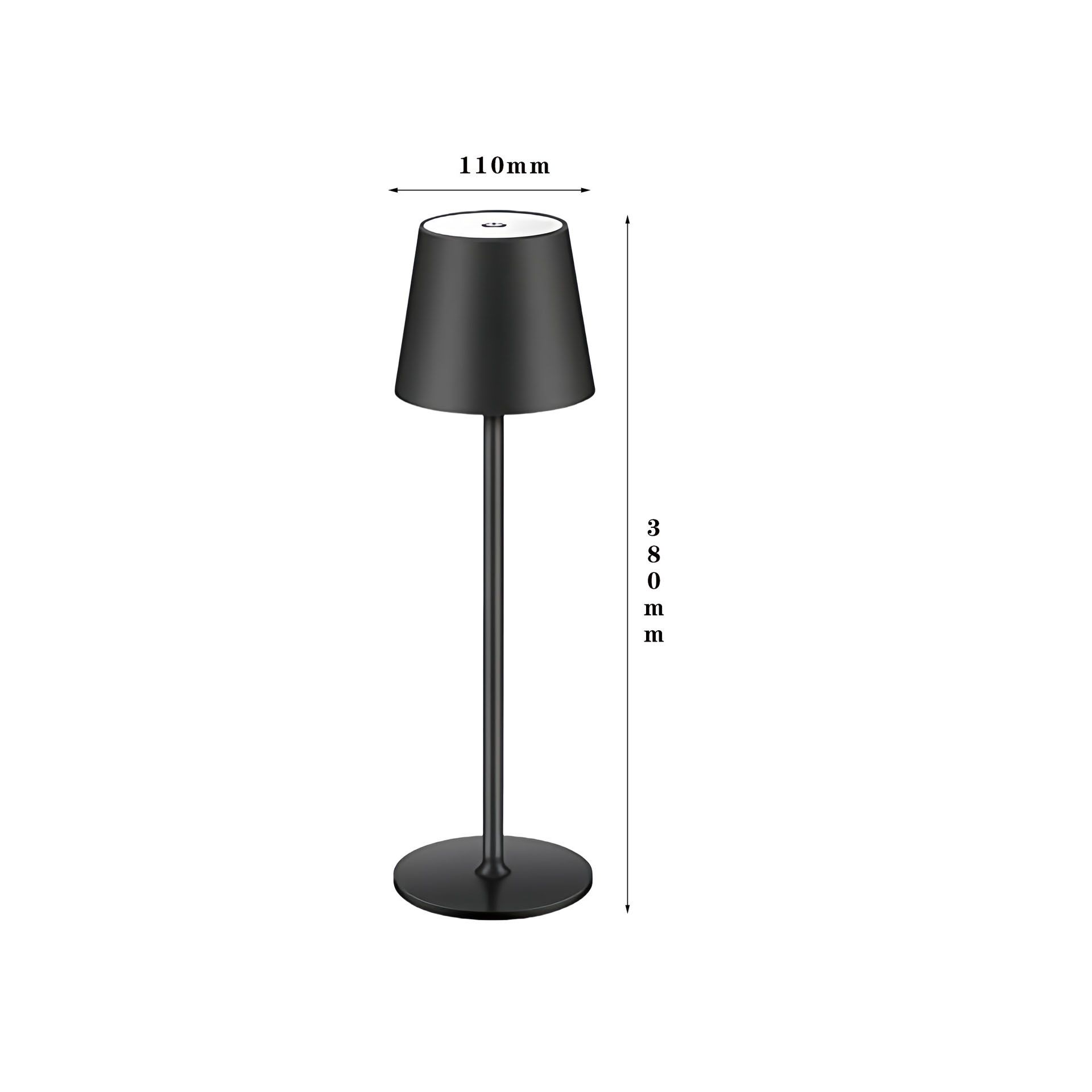 LED High-Foot Table Lamp with Touch Control - Rechargeable Dimmable Bedside