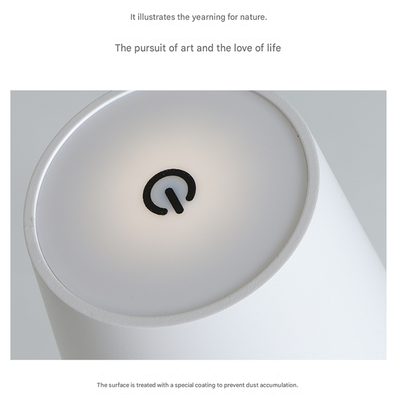 LED High-Foot Table Lamp with Touch Control - Rechargeable Dimmable Bedside view 6