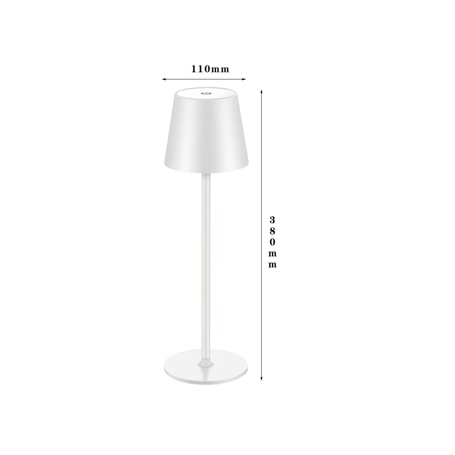LED High-Foot Table Lamp with Touch Control - Rechargeable Dimmable Bedside