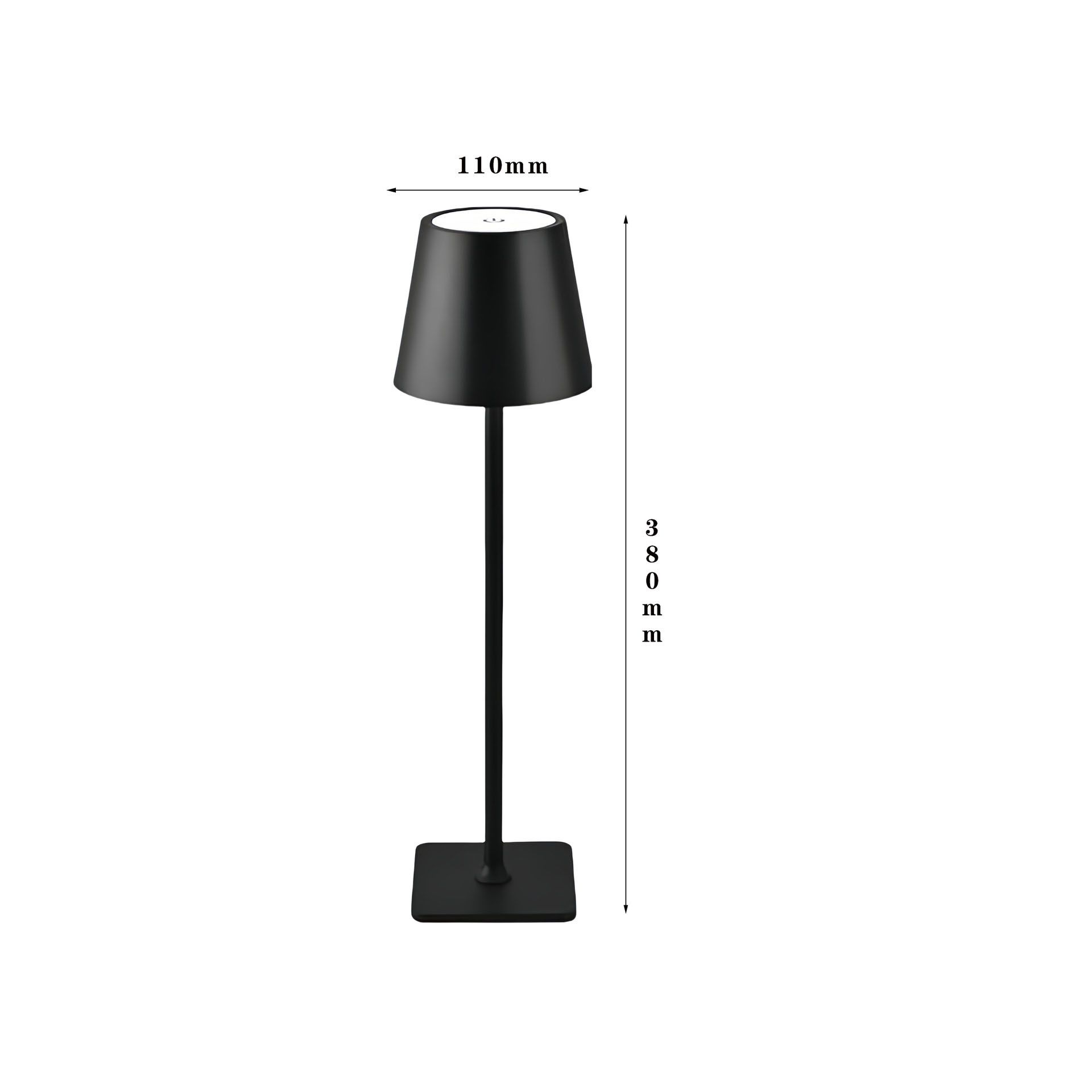 LED High-Foot Table Lamp with Touch Control - Rechargeable Dimmable Bedside