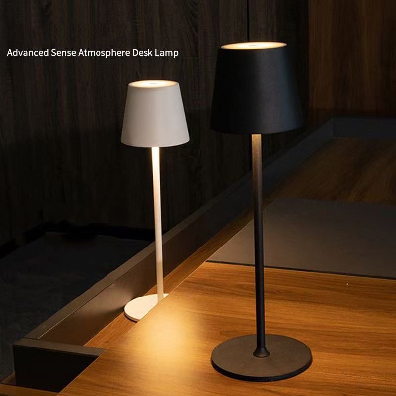 LED High-Foot Table Lamp with Touch Control - Rechargeable Dimmable Bedside view 3