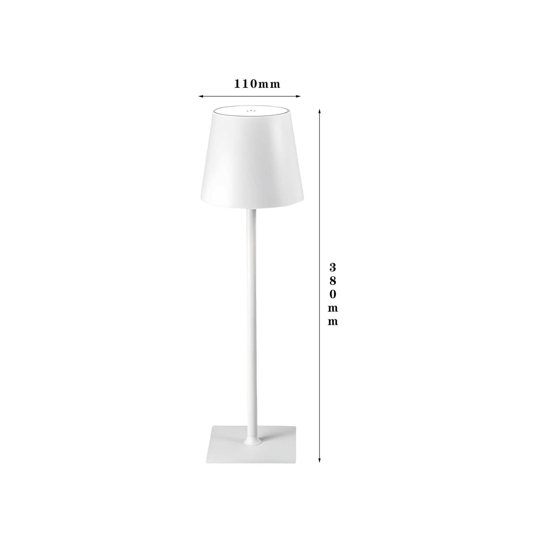 LED High-Foot Table Lamp with Touch Control - Rechargeable Dimmable Bedside