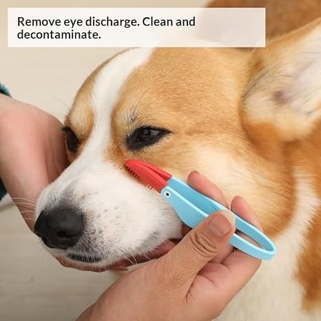 4-Pack Grey Pet Eye Cleaning Brushes with Precisice Tweezer - Silicone view 3