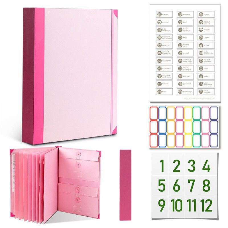 In Case I Go Missing Pink High-Capacity Emergency Information Binder - Heavy