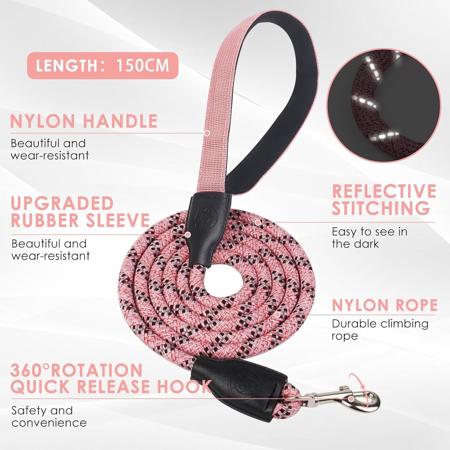 L Size Orange Waterproof Reflective Saddle-Style Dog Harness & 1.5M Leash Set view 4