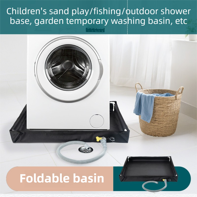 80x80x10CM Green Portable Outdoor Shower Tray & Versatile Collapsible Water view 2