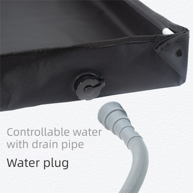 80x80x10CM Green Portable Outdoor Shower Tray & Versatile Collapsible Water view 4