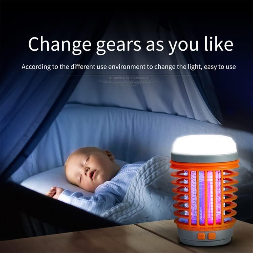 Blue 2-in-1 Cordless Flashlight & Zapper Lantern - Solar view 5