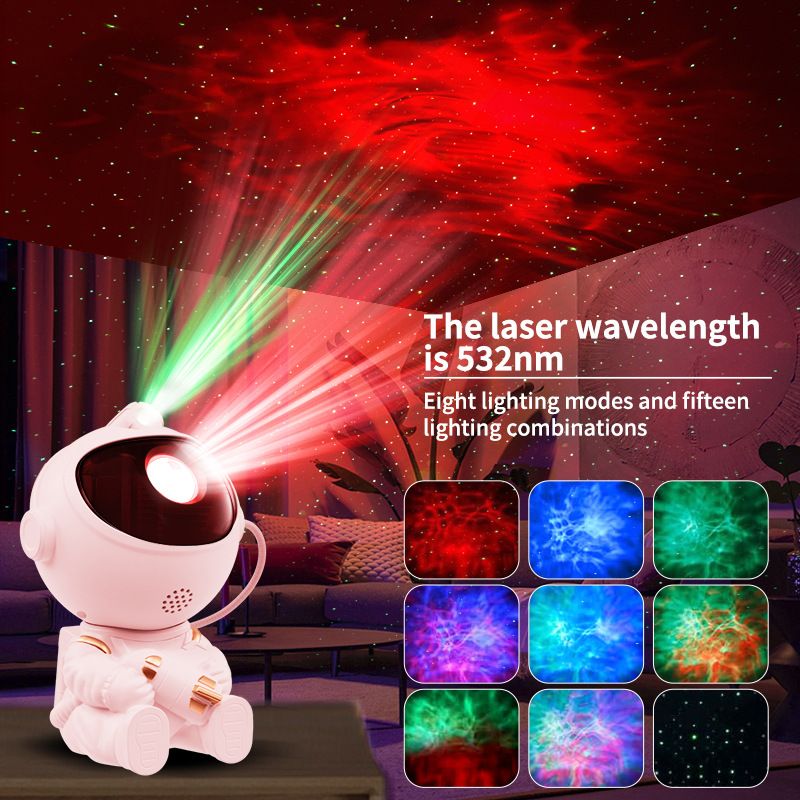 USB Powered Astronaut Nebula Projector & Starry Night Ambient Light with view 5
