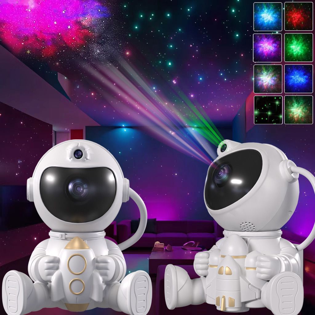 USB Powered Astronaut Nebula Projector & Starry Night Ambient Light with view 6