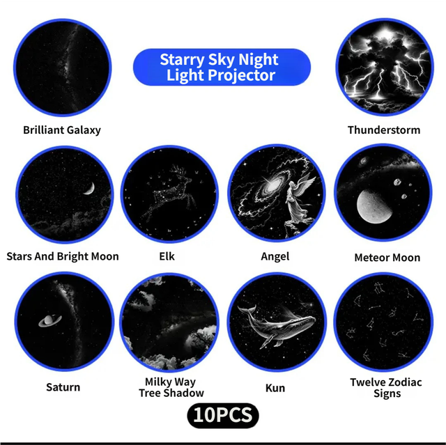 Portable USB Galaxy Night Light Projector with 10 Projection Films view 2