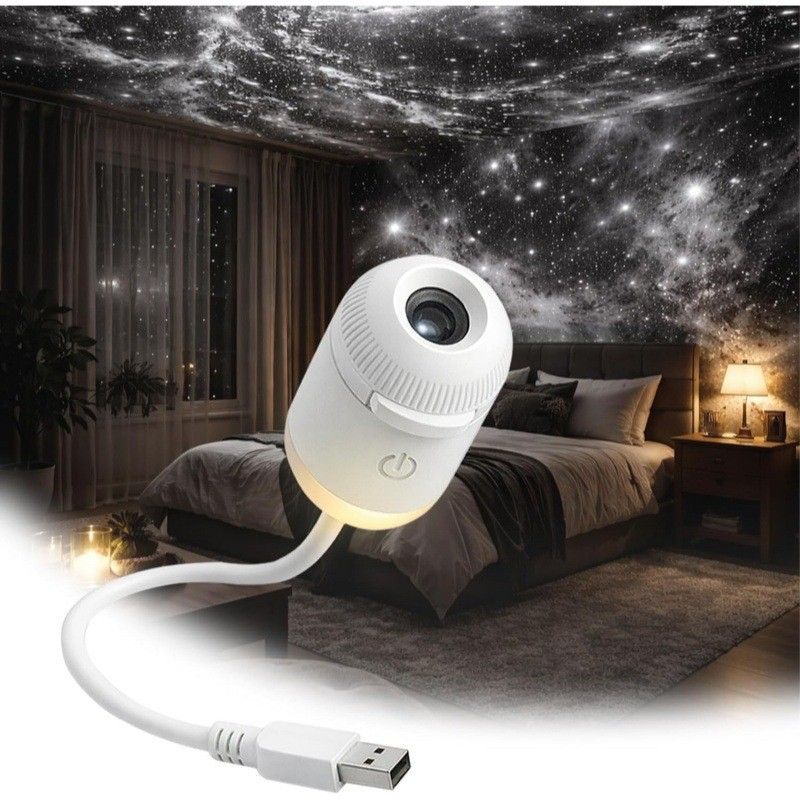 3-Pack Portable USB Galaxy Night Light Projector with 6 Projection Films view 2
