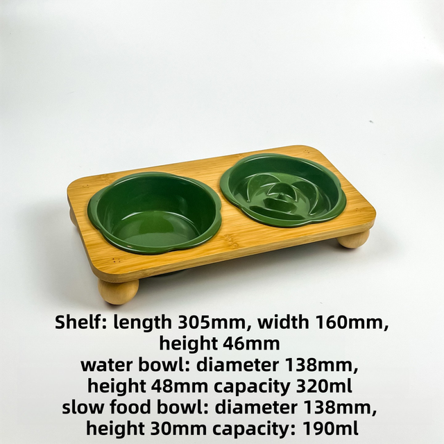 Pink Ceramic Floral Cat Slow Feeder(190ML) & Water Bowl(320ML) Set view 6