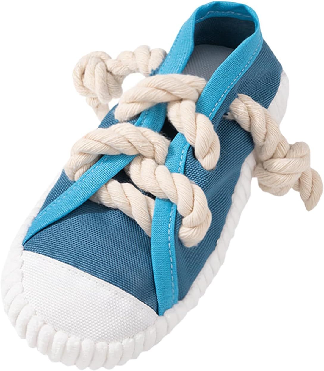 2-Pack Blue Bite Resistant Slipper Interactive Dog Toy Built in BB Squeaky &