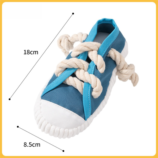 2-Pack Pink and Purple Bite Resistant Slipper Interactive Dog Toy Built in BB view 5